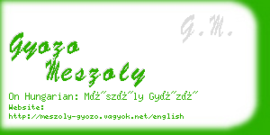 gyozo meszoly business card